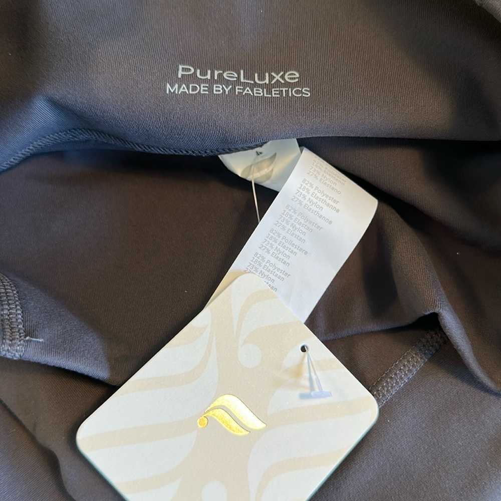 NWT- Fabletics PureLuxe HW Pocket Full length Legging- MIDNIGHT (27 inch inseam) - Picture 6 of 12